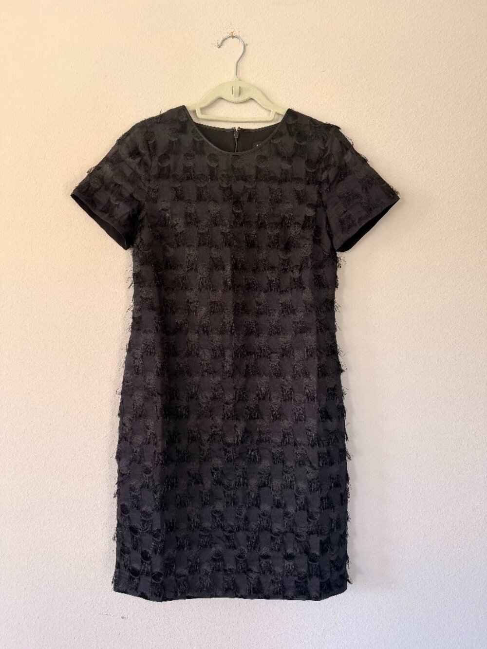 Banana Republic Black Eyelash Dot Shift Mini Dress - Sz 2